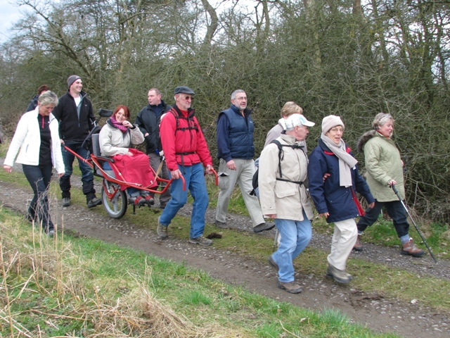 randonnée sportive avec joëlettes, Bure, 2012